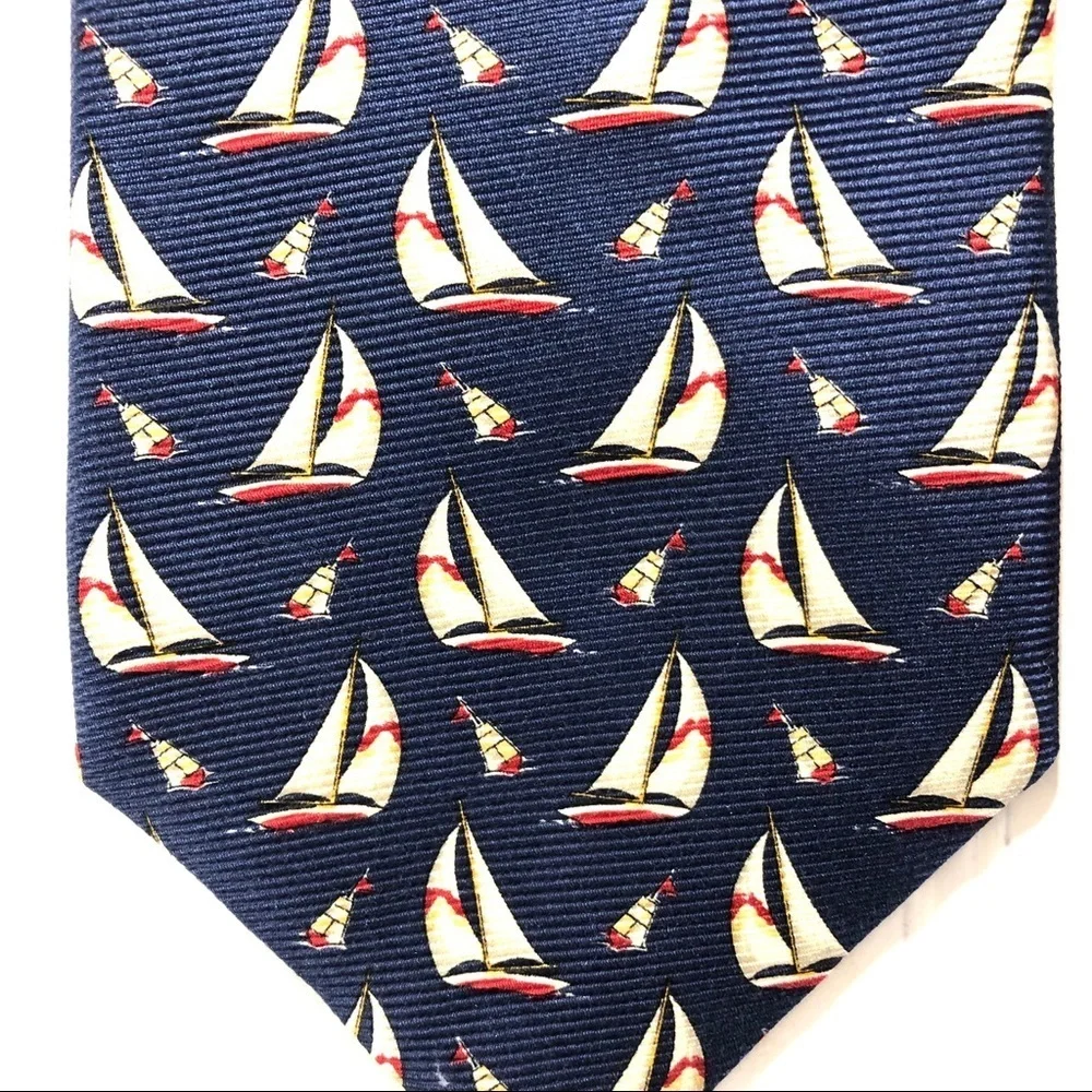 Set of 2 Sailing Ties Lands’ End Long